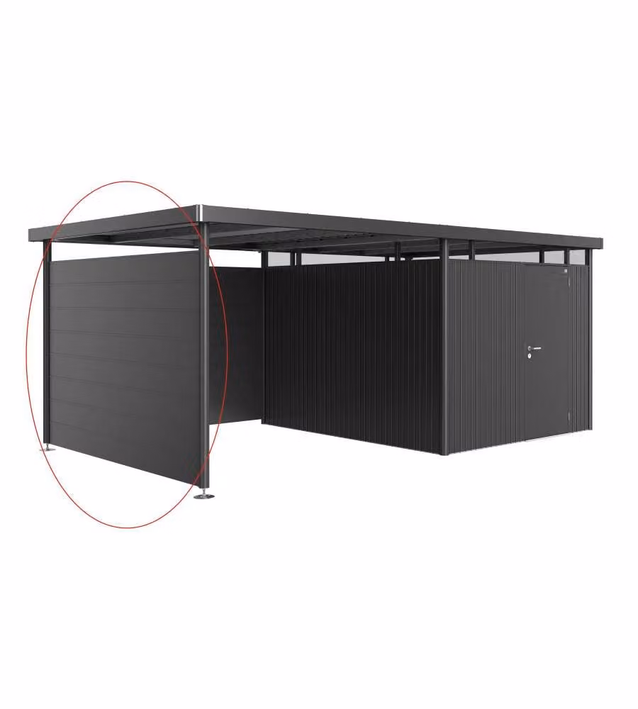 Parete laterale per tetto laterale casetta HighLine H5 grigio scuro metallizzato