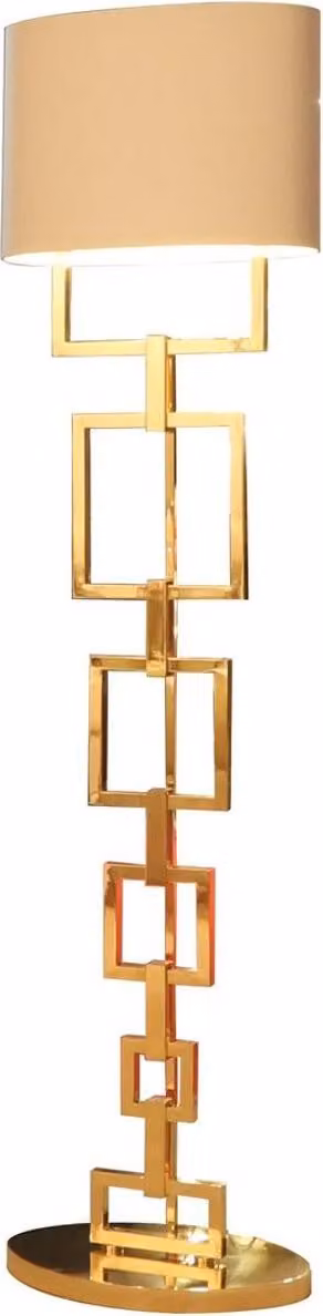 Casa Padrino lampada da terra di design color oro/avorio 45 x 20 x h. 180 cm - Lampada da terra in ottone nobile placcato oro - Mobili per hotel - Qualità lusso