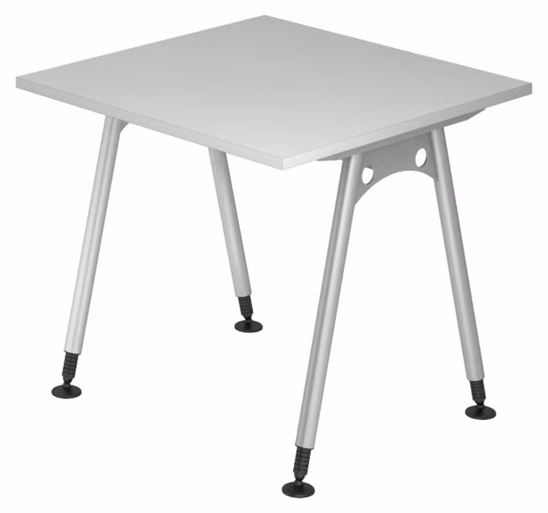bümö Scrivania Serie A - Dimensioni: 80 x 80 cm, Decorazione: Grigio