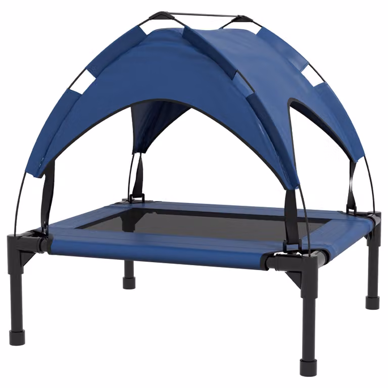Cuccia per cani da esterno con tetto – Impermeabile | Colore: Blu | Dimensioni: 61x76x69,5 cm