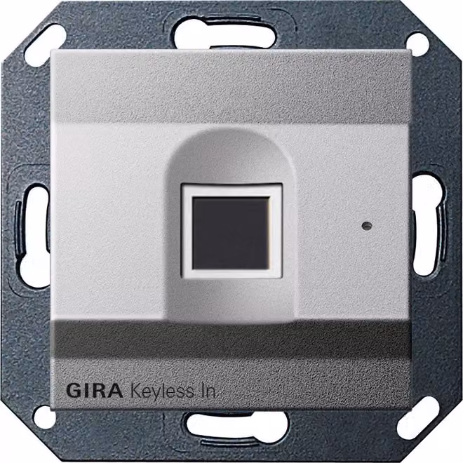 Gira 261726 Unità di lettura delle impronte digitali Gira Keyless In, Sistema 55 F, alluminio