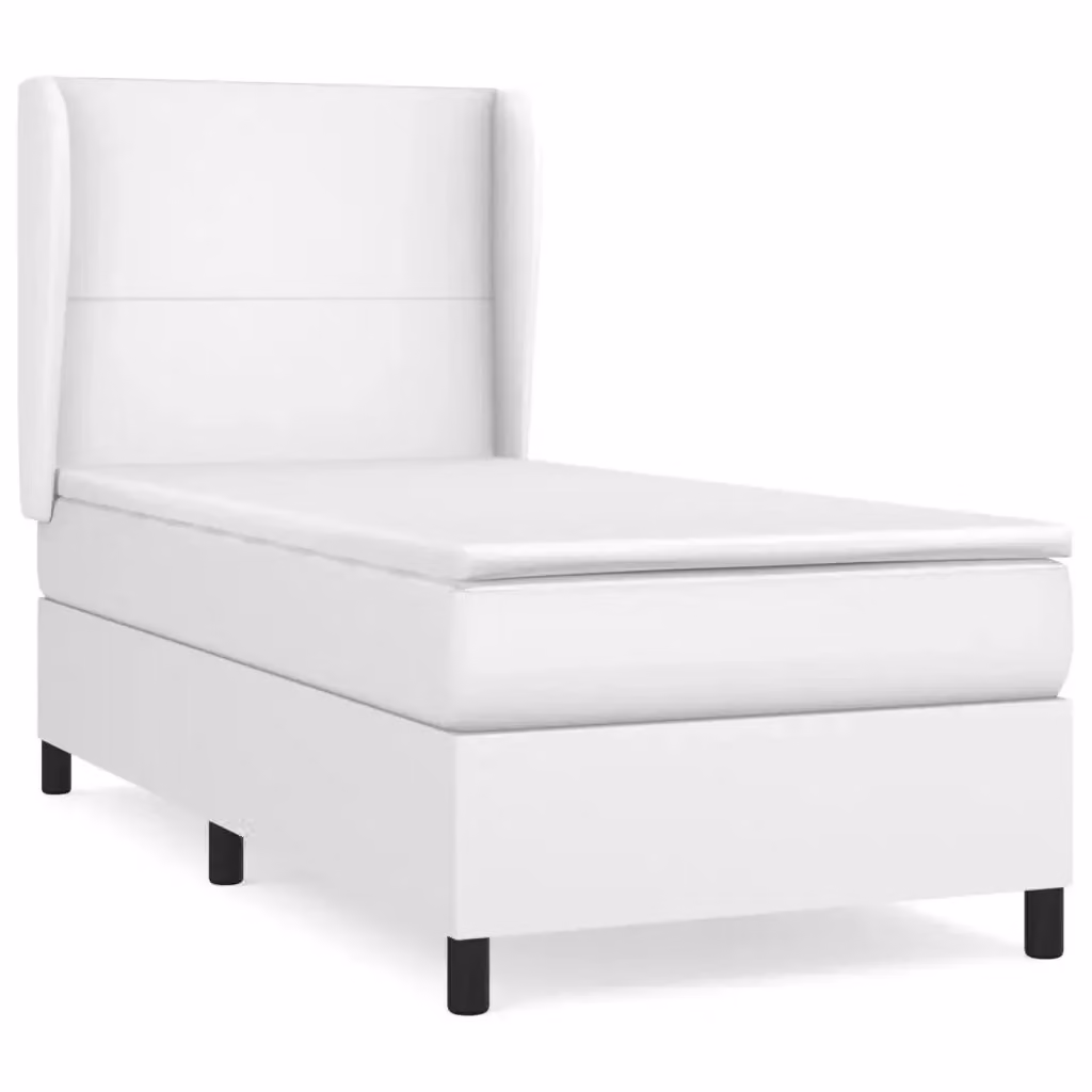 Letto a molle con materasso bianco in similpelle vidaXL L/P/H: 80 x 200 cm – 2