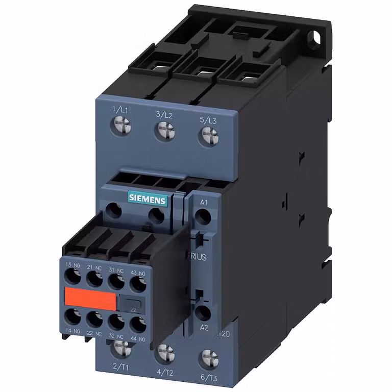 Contattore Siemens, AC-3e, 40 A/18,5 kW/400 V, a 3 poli, CA 230 V, 50/60 Hz, 2S+2Ö, collegamento a vite... 3RT20351CL243MA0