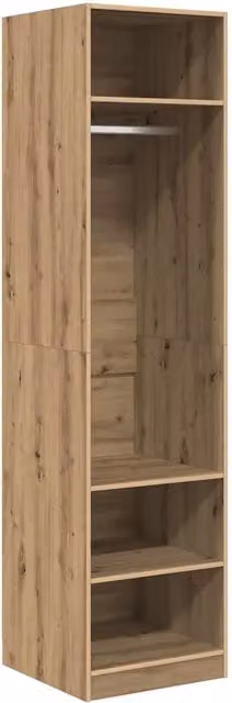 Mobile contenitore moderno in rovere color marrone con ripiani interni L/P/H: 50 x 50 x 200 cm – 1