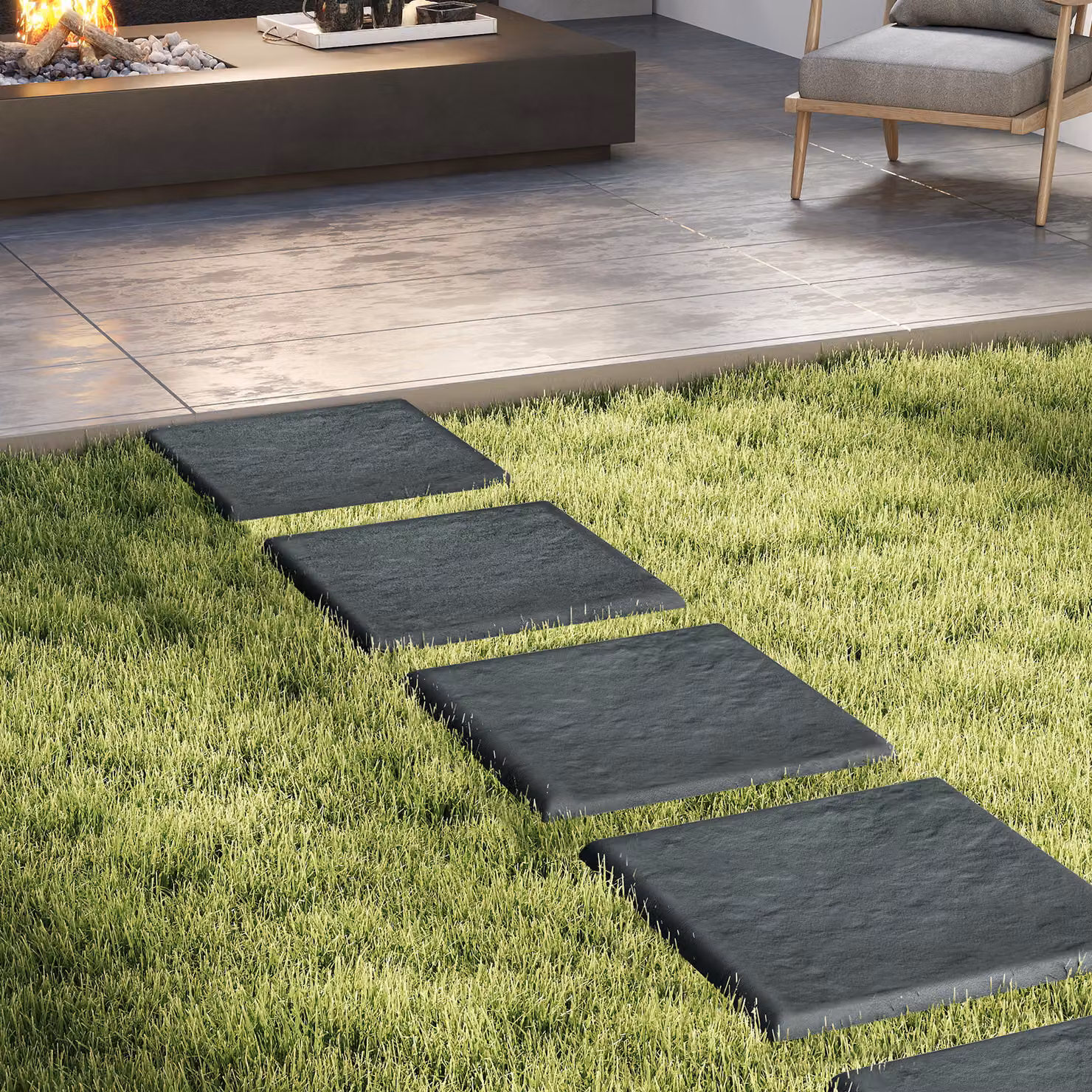 Passerelle decorative per giardino Costway in plastica grigia resistenti alle intemperie