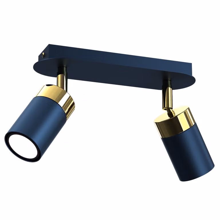 Plafoniera Joker Navy Blue/Gold 2Xgu10 Lampada da soffitto Faretti da soffitto