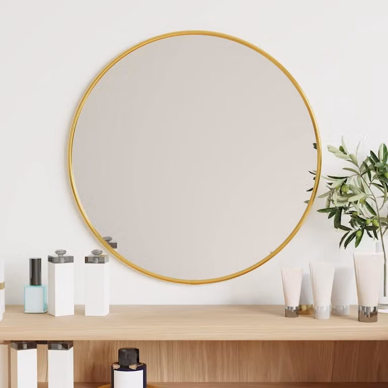 Specchio da parete rotondo vidaXL dorato Ø 40 cm