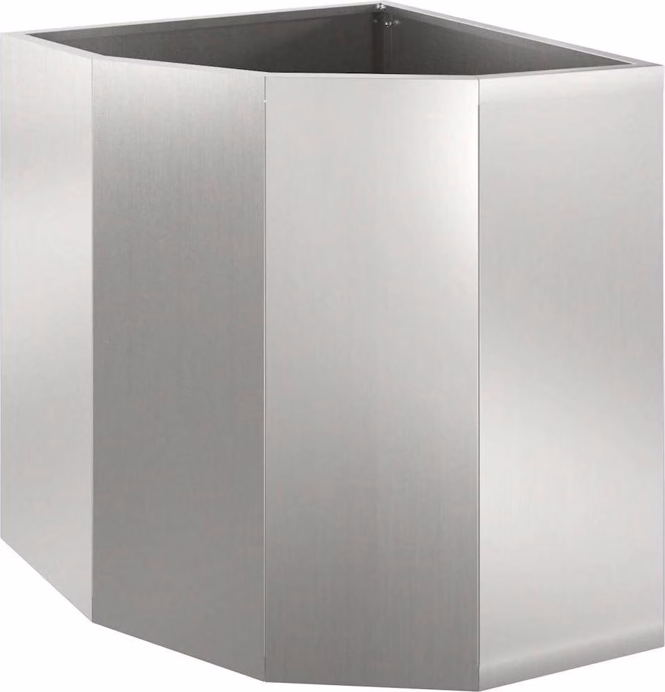 Vaso d'angolo Argento 45 x 45 x 50 cm Acciaio zincato