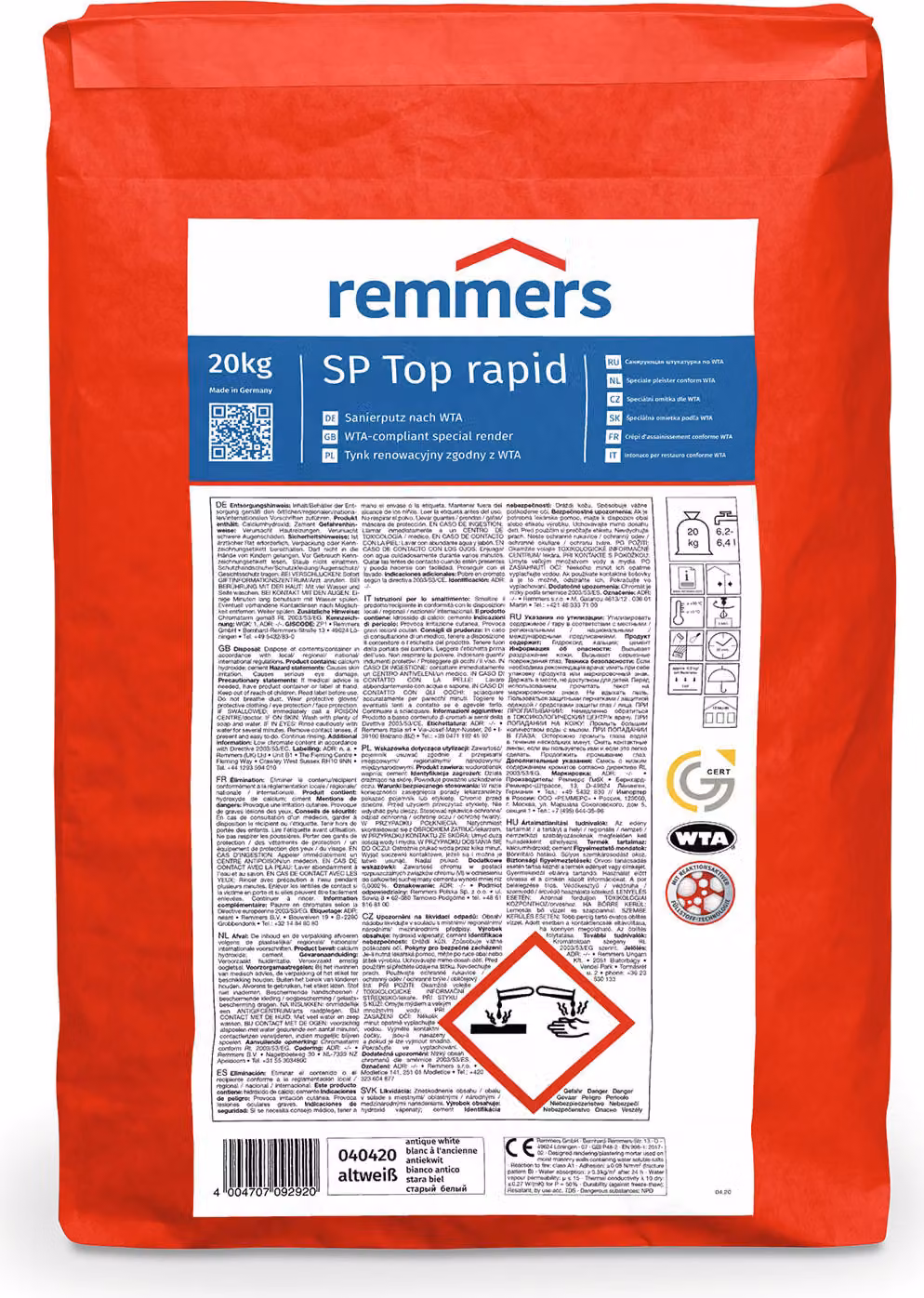 Remmers Sanierputz schnell SP Top rapid 20kg