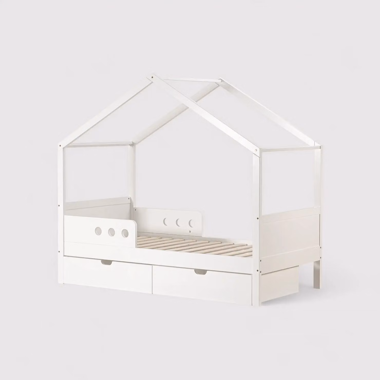 Rihan - Letto montessoriano per bambini con 2 cassetti