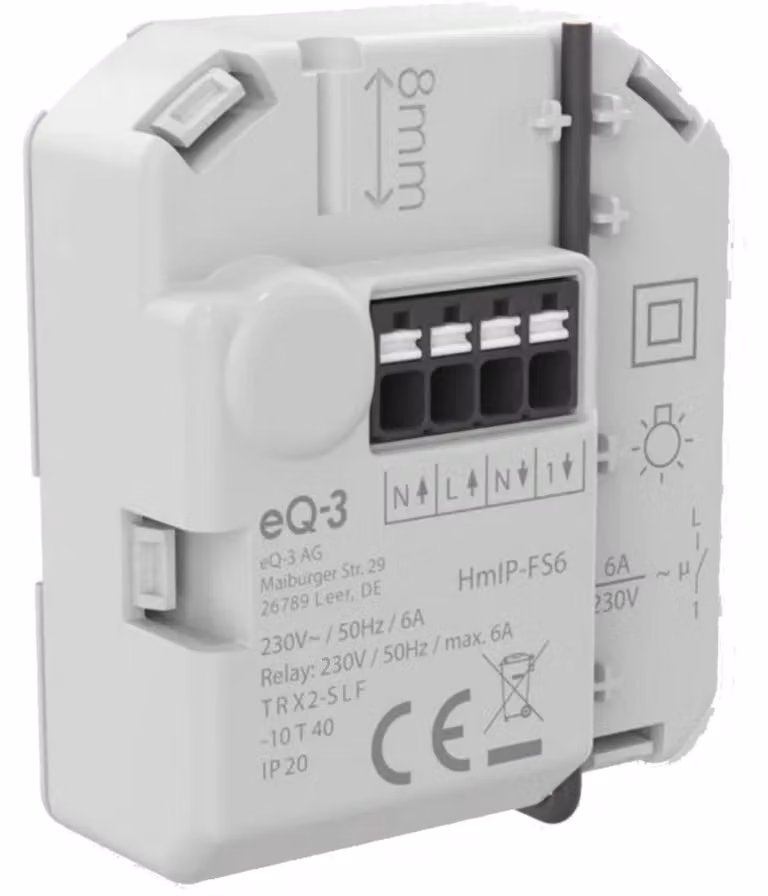 Homematic IP, attuatore a relè (6 A) – da incasso