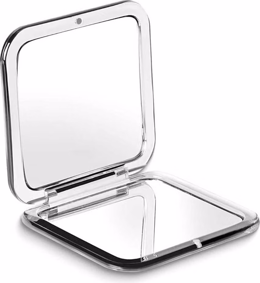 INF Specchio Ingranditore 20X Nero Portatile Compatto per Make-up