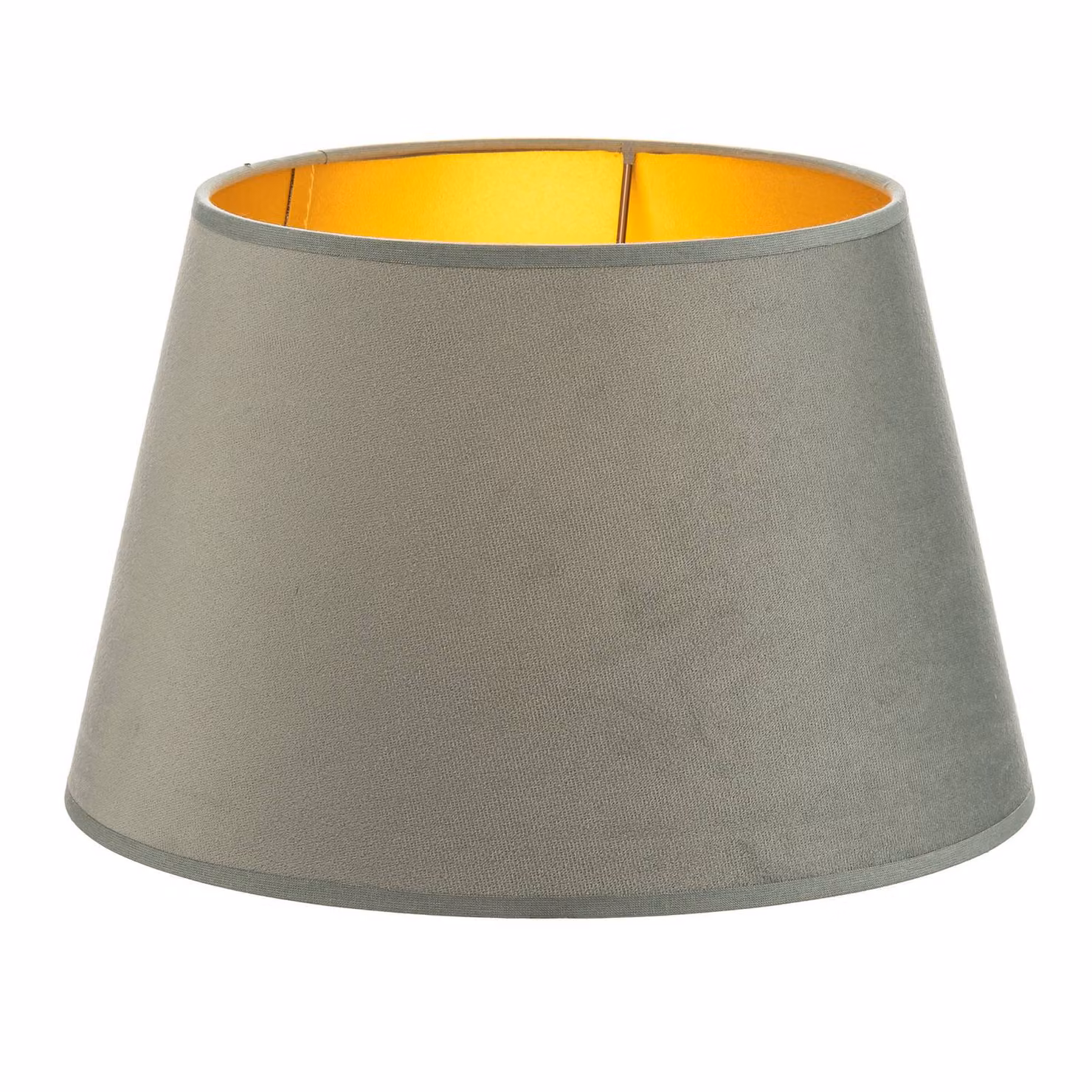 Paralume Cone altezza 18 cm, verde menta/oro Duolla, Verde, Tessuto / Stoffa / Seta