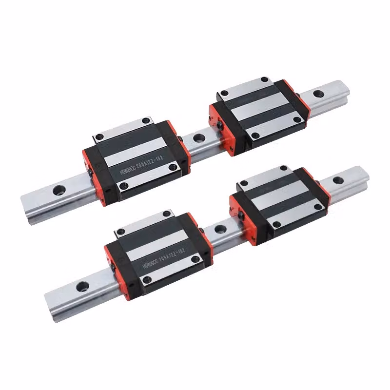 Guida lineare, struttura in acciaio resistente e duratura, disponibile in diverse lunghezze. Guida lineare Supporto a flangia