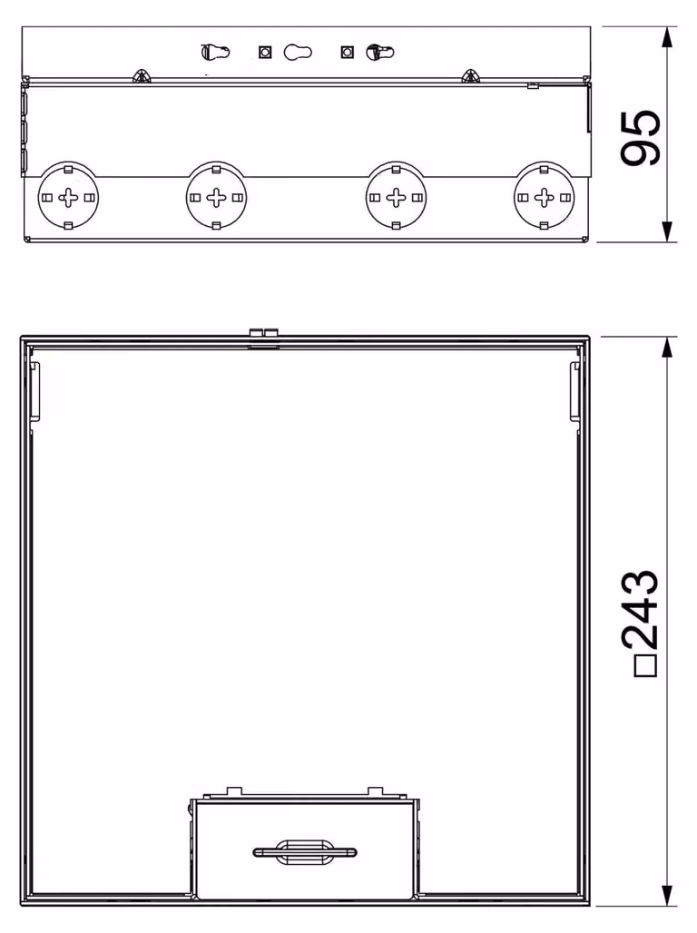 OBO Bettermann pavimento serbatoio completo UDHOME9 2V vuoto in acciaio inox (7427324)