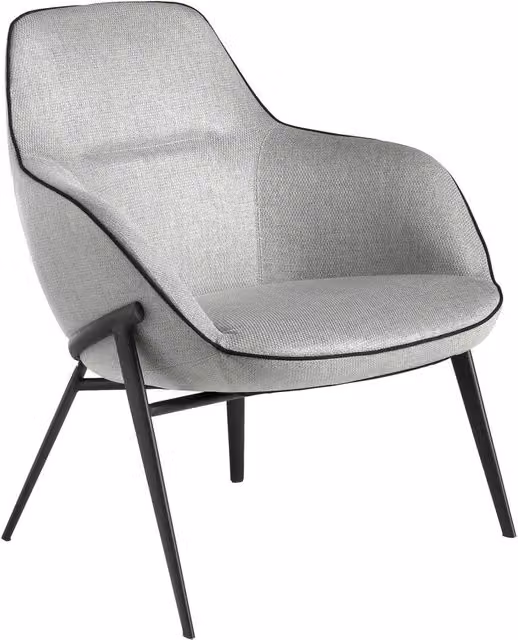 Poltrona in tessuto grigio