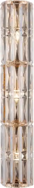 Applique Contemporanea Facet Metallo Oro 3 Luci Diffusori Vetro Trasparente
