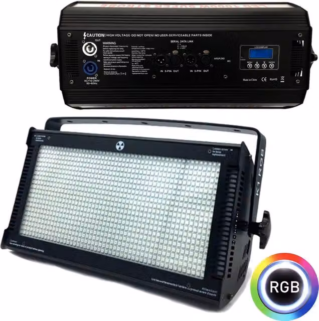 Trade Shop - Effetti Luce Dmx Dj Disco Strobo 800led 3000w Wash Matrix Blinder Multicolor Rgb -
