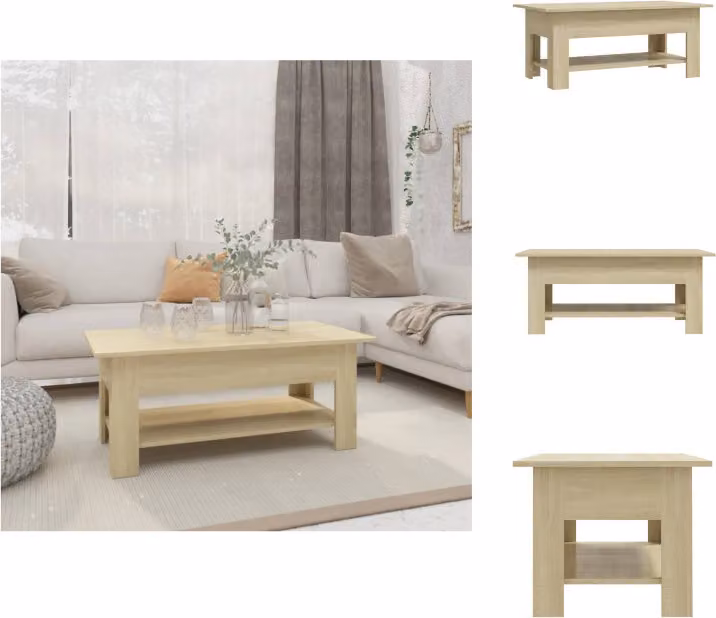 vidaXL Tavolino in rovere Sonoma 102x55x42 cm in legno - Tavolini da caffè