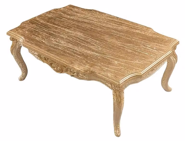 Tavolino classico con un elegante effetto legno
