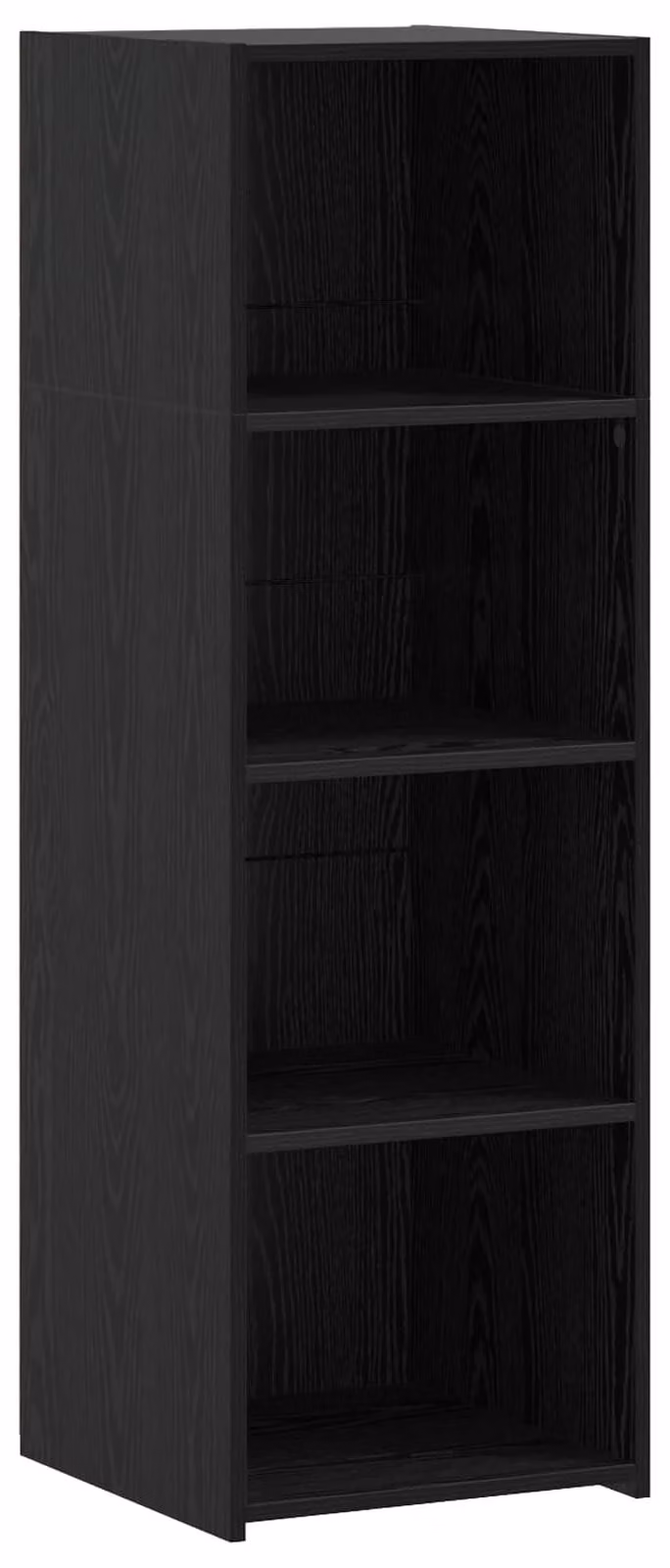 Mobile contenitore alto, finitura effetto legno nero, dimensioni 40 x 41 x 124 cm, realizzato in materiale composito di legno