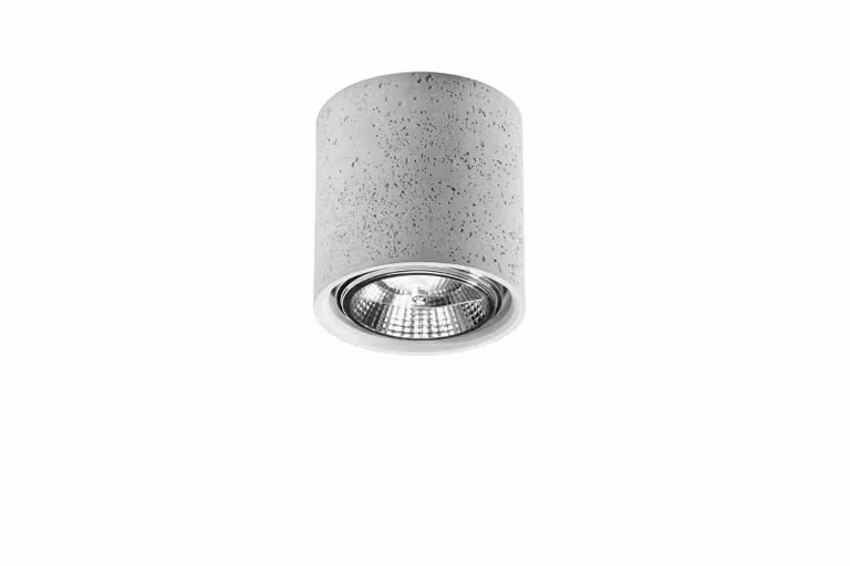 Lampada da soffitto CULLO in cemento 1xGU10 10W calcestruzzo 14x14x14cm Sollux Lighting