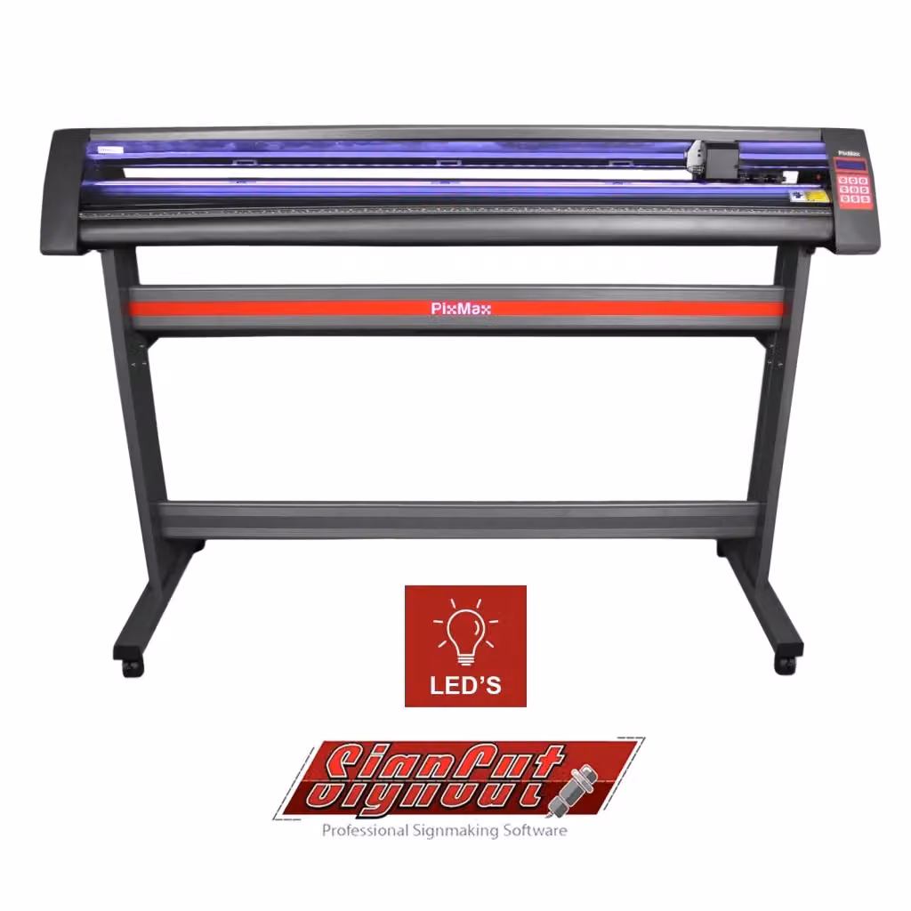 Plotter da Taglio Vinile PIXMAX con Guida Laser per Insegne ed Etichette, Colore Nero, Larghezza: 1350 mm, incluso Abbonamento 12 Mesi Software Signcut Pro – 2