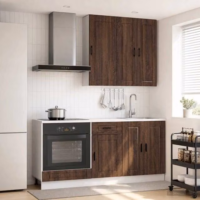 Unità Cucina PORTO 5 pz Rovere Marrone Legno ingegnerizzato 3438292