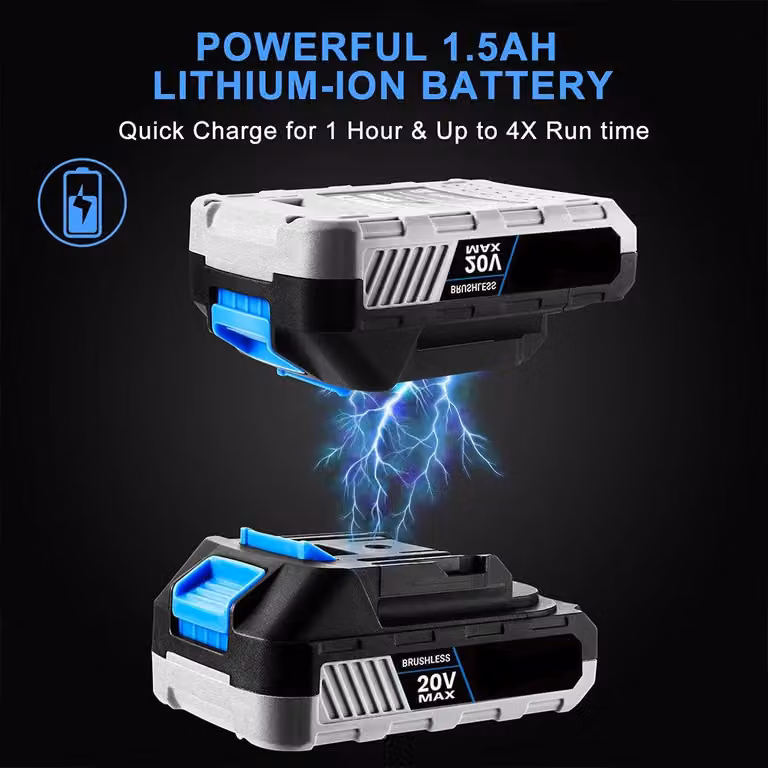 Avvitatore a impulsi elettrico - Wireless - Brushless - Chiave a bussola - con custodia da trasporto - caricabatterie - 350 Nm - coppia elevata