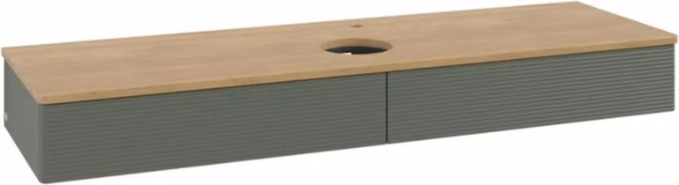 V&B Mobiletto con struttura frontale - illuminazione Antao 160x50cm, HL, WBP hon. Oa, le gre. m Lac