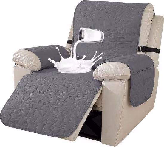 Copertura protettiva per poltrone relax - Antiscivolo con elastici - Grigio chiaro
