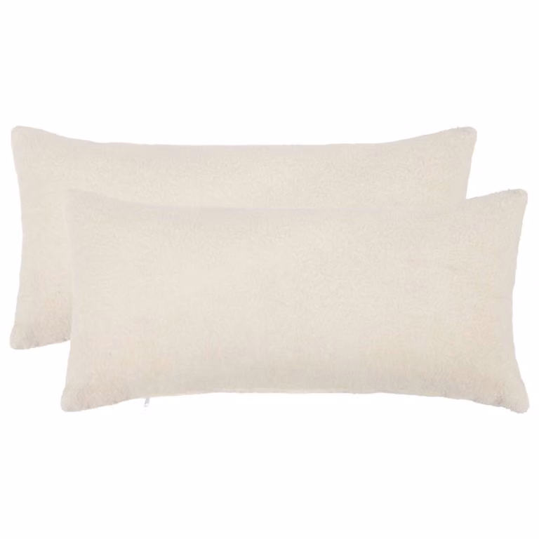 Set di 2 federe vidaXL HEERLEN in bouclé color beige, L 40 cm x P 70 cm