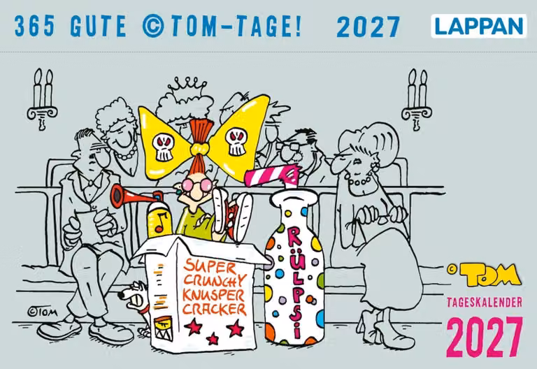 Calendario da tavolo per l'anno 2027 - Modello stabile, formato orizzontale, dimensioni 16 x 11 cm