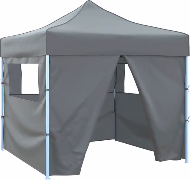 Tenda da festa Party-Tenda in tessuto Oxford e PVC colore Antracite L/P/H: 291 x 291 x 315 cm