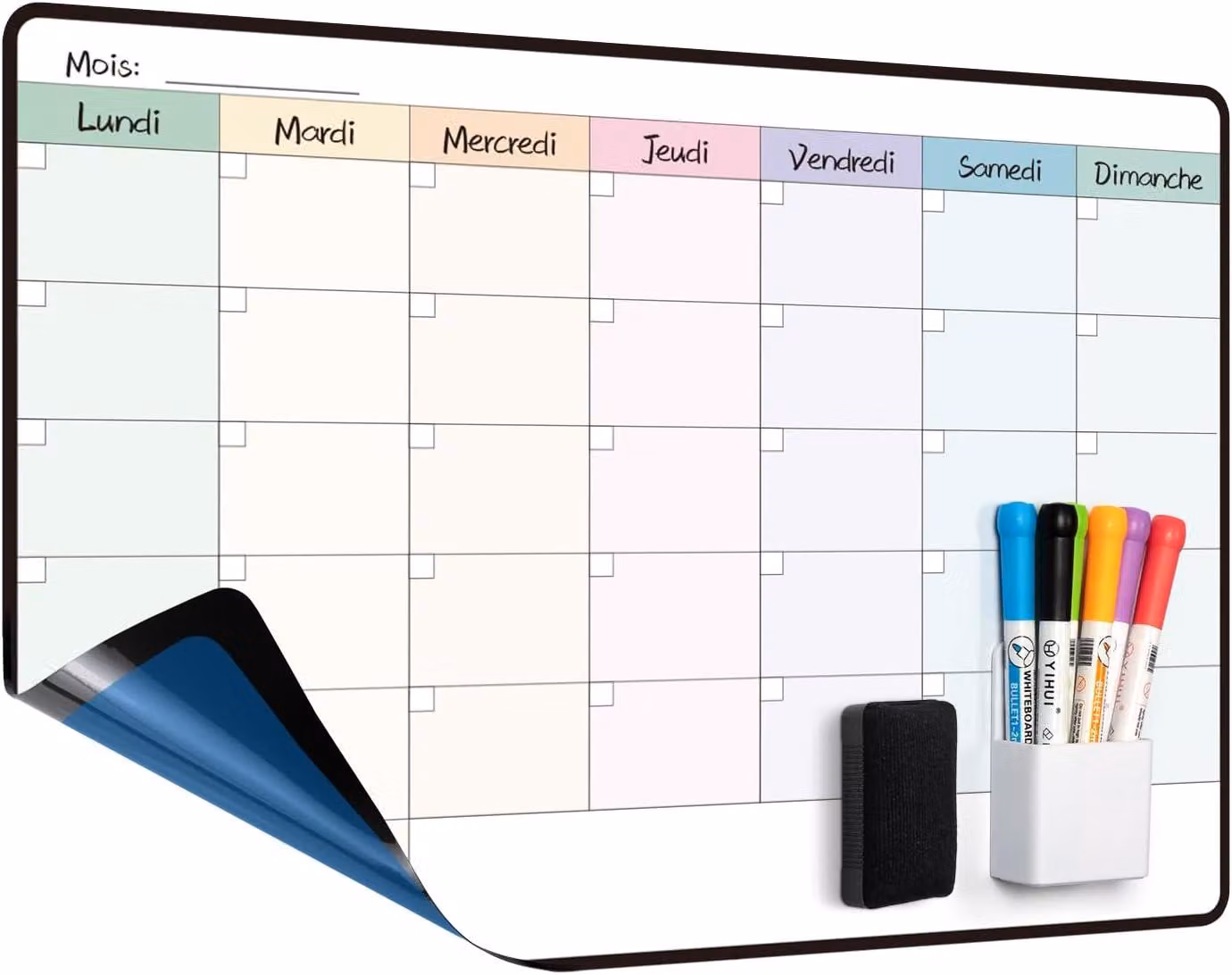 Calendario mensile autoadesivo per lavagna, ideale per pareti, vetri e porte