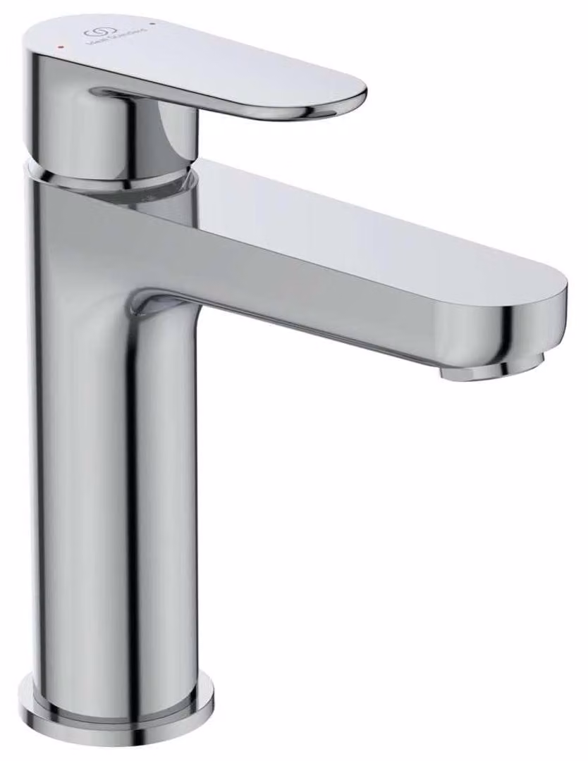 Miscelatore per lavabo, cromato, monoblocco, portata 5 l/min, altezza 120 mm