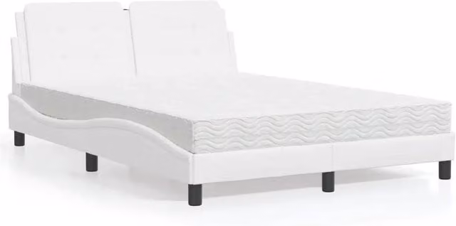 Letto con Materasso Zadar Bianco 120x200 cm in Similpelle 3208853