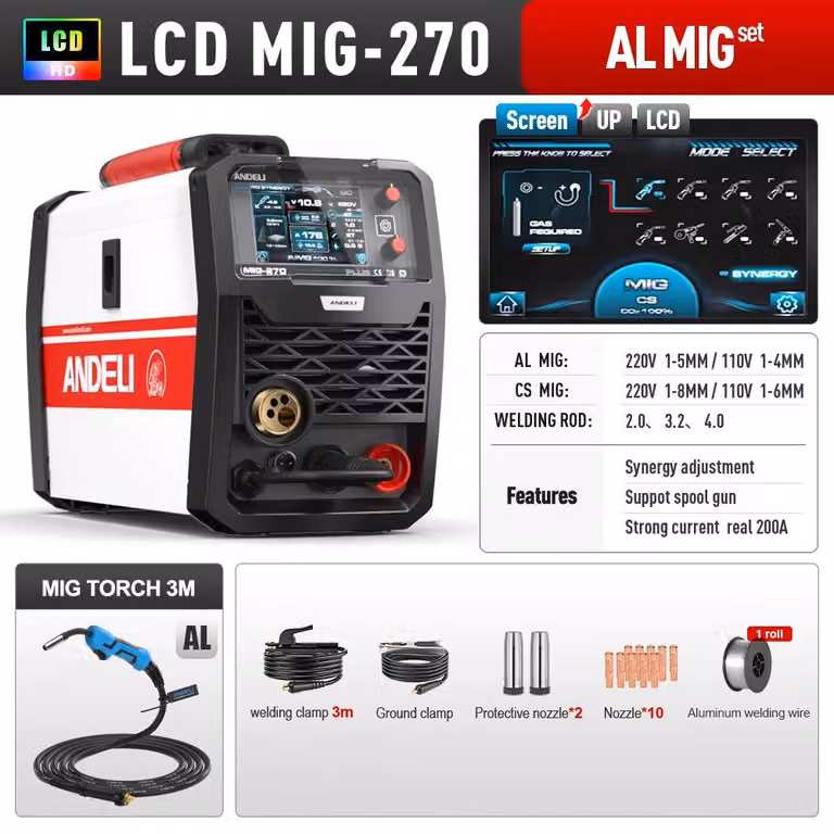 Saldatrice 4-in-1 leggera – Apparecchio di saldatura inverter con corrente di 200A – Design compatto