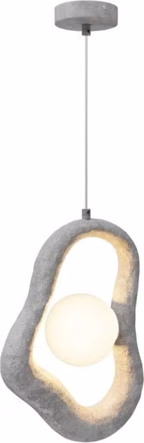 Maytoni Sospensione Contemporanea Opus 1 luce G9 grigio poliresina diffusore vetro