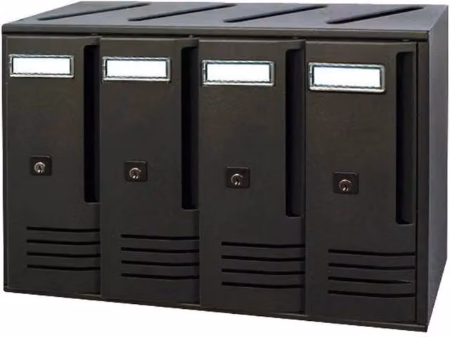 Cassetta postale Alubox in alluminio grigio o nero L/P/H: 40,0 x 30,0 x 17,5 cm