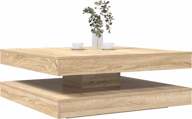Maison Exclusive - Tavolino da Caffè Girevole a 360 Gradi Sonoma 90x90x34,5 cm
