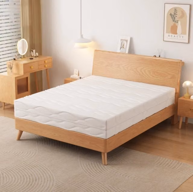 Materasso 90x200 cm bianco e grigio, H3, 7 zone ergonomiche, schiuma e molle insacchettate