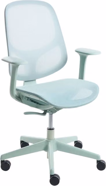 Sedia da ufficio Beliani verde in tessuto con base girevole a 360 gradi, braccioli e ruote, ideale per home office e professionisti