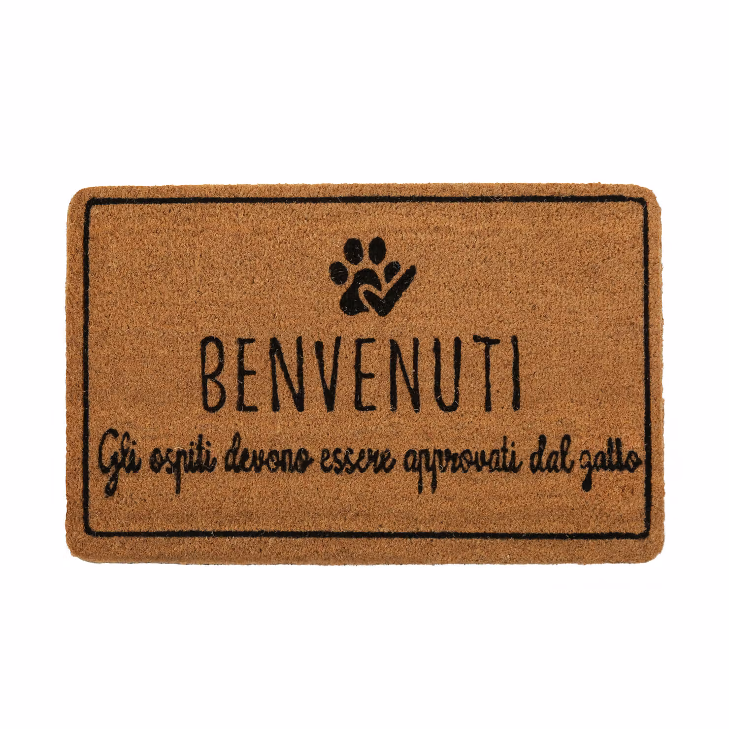 Zerbino con scritta Gatto in fibra di cocco marrone L: 70 cm, P: 40 cm – 2