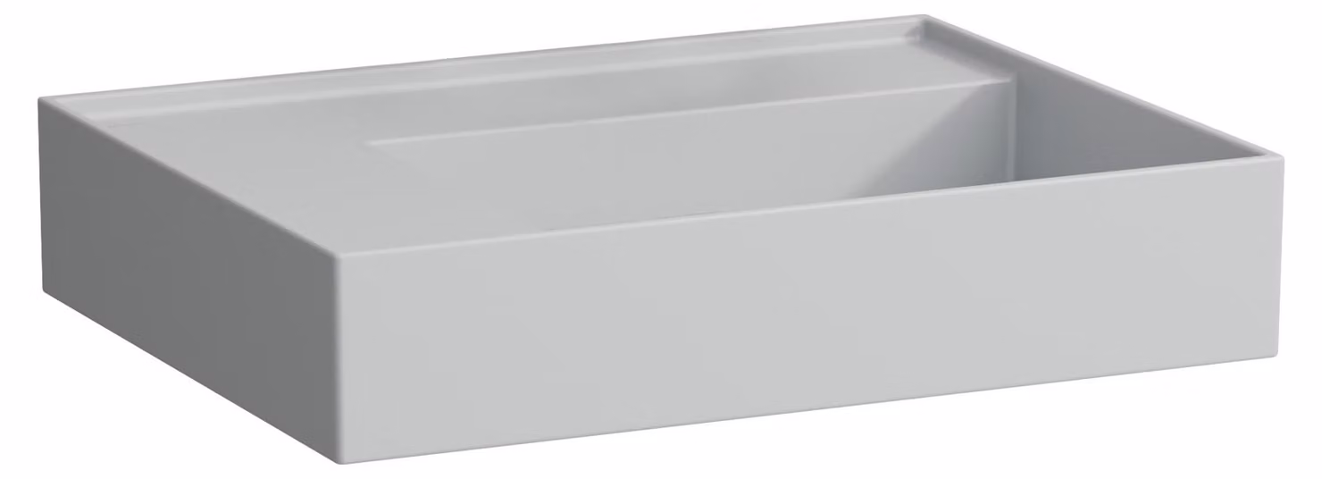 LAUFEN Kartell lavabo à poser, tablette à gauche, sans trou pour robinet, sans trop-plein, 600x460mm, H8183357591121, H8183357591121