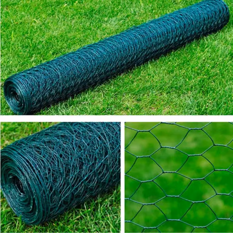 vidaXL Recinzione in Rete Esagonale in Acciaio Verde Scuro, L: 25 m, H: 1 m