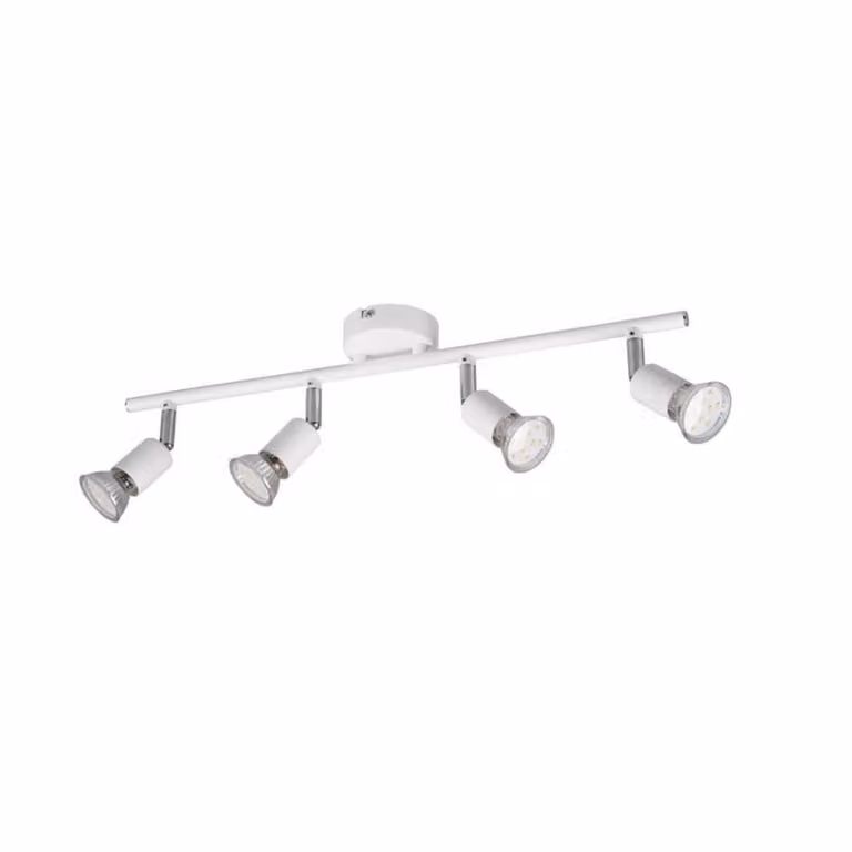 Lampade Reality, set di 4 faretti Paris, bianco opaco