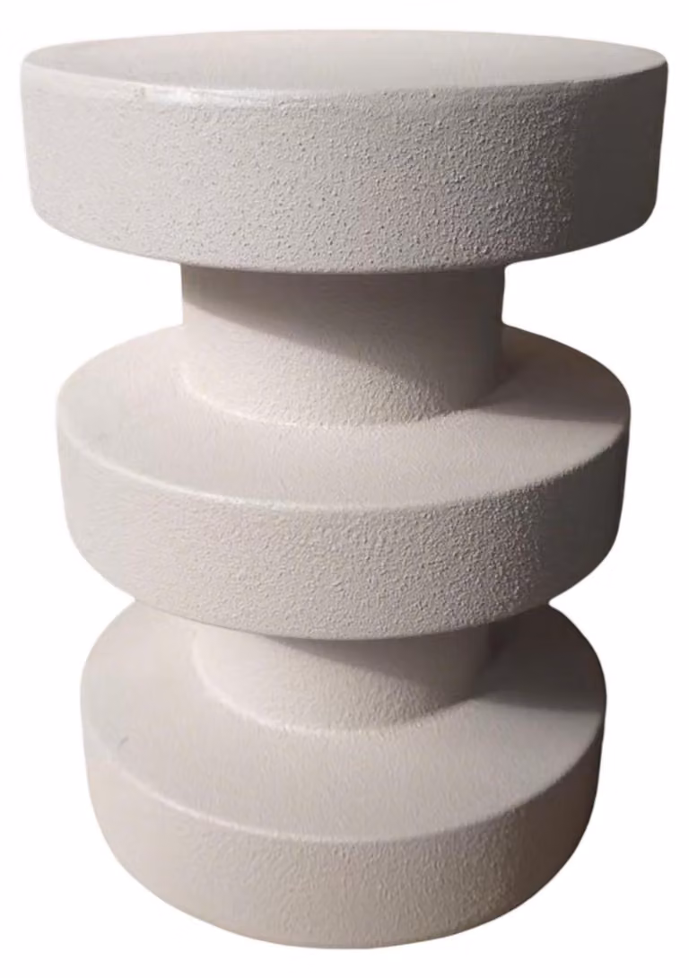 Tavolino Rebecca Mobili Elmar 45x33x33 cm MGO bianco moderno