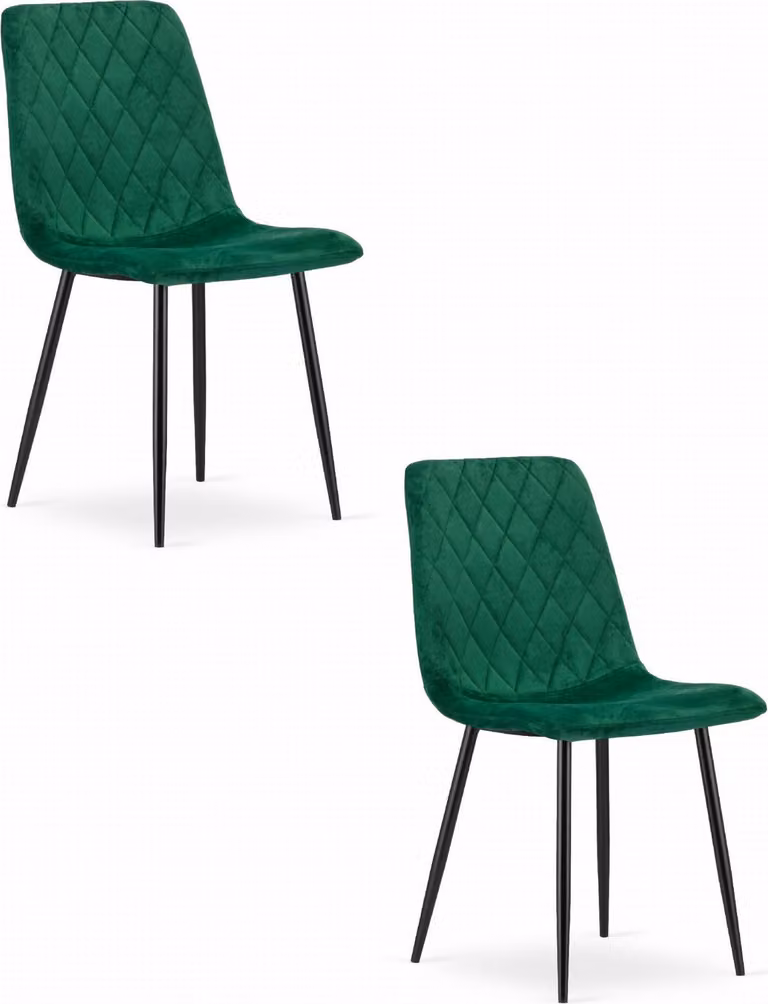 Sedia TURIN - velluto verde scuro x 2