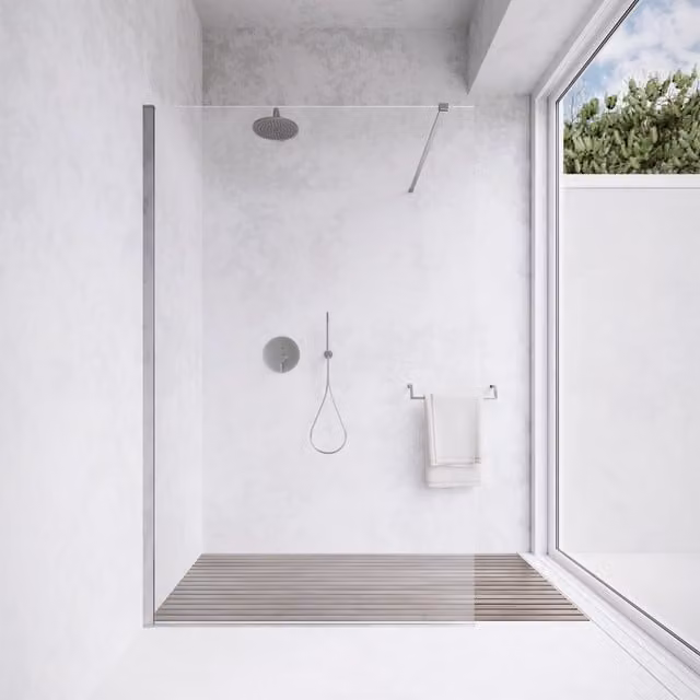 Parete doccia walk-in 120 cm 8mm trasparente anticalcare h200 | Lazaros